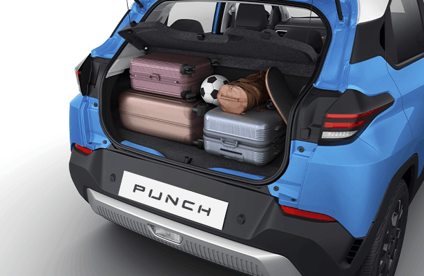 Tata Punch spacious boot with practical luggage capacity